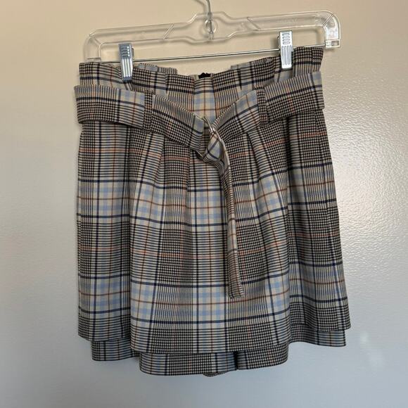 Maje Ika Shorts Plaid Mini Skort Size 40 - Picture 5 of 7